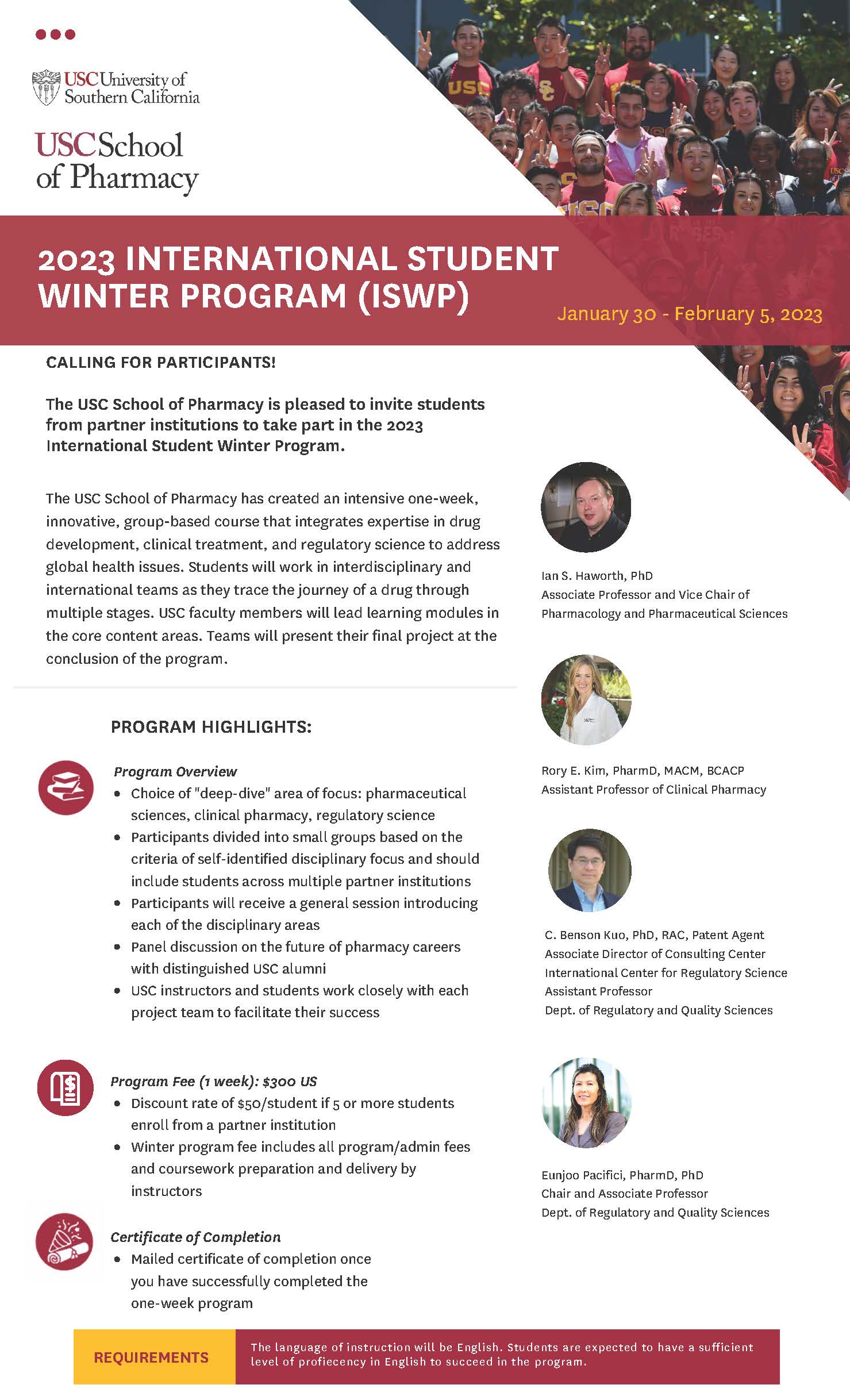 International Student Winter Program 2023 Flyer